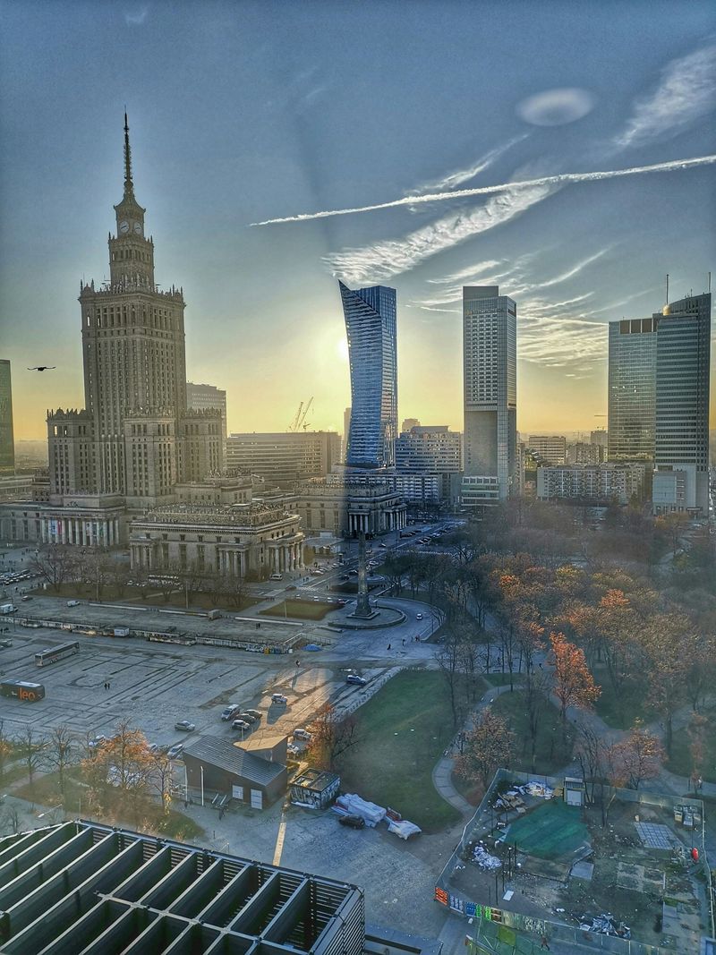 Widok Warszawy z Pałacem Kultury i Nauki
